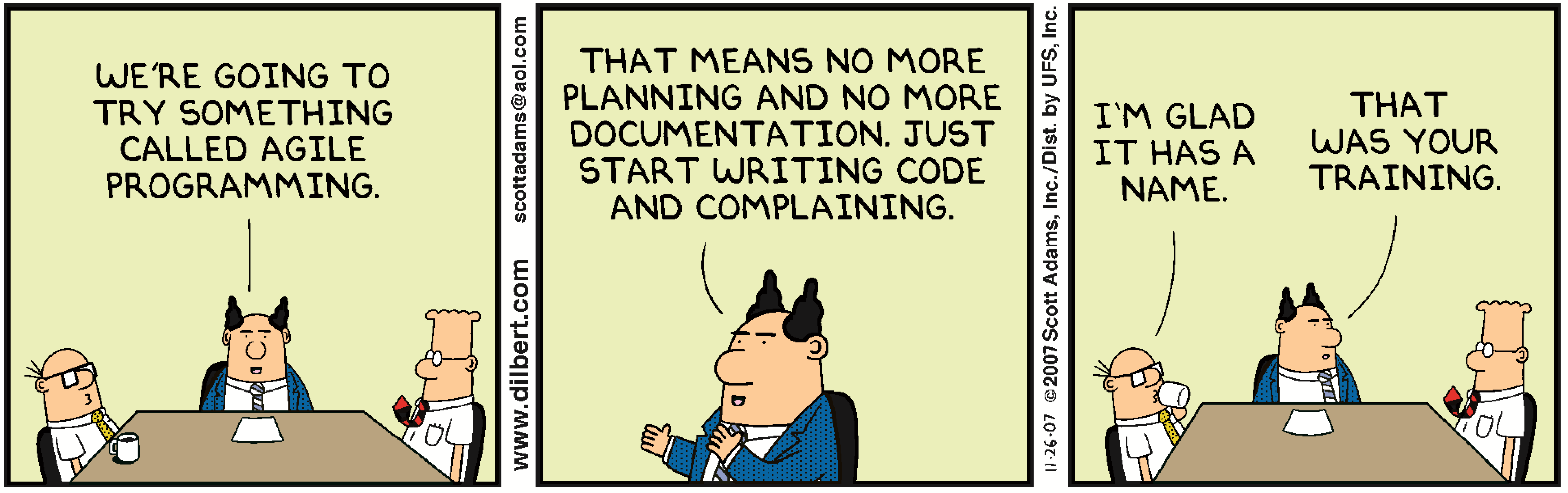 Dilbert - Training Agile Programming